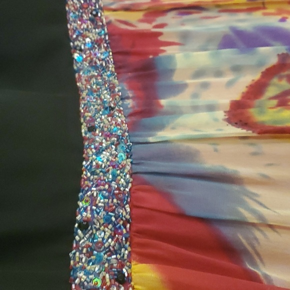 Reg $400 Faviana Sequin colorful Maxi  Dress. Size 18w - Picture 6 of 6